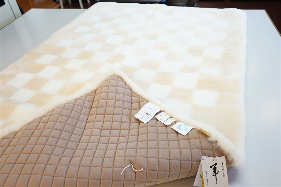 お買い得チェック柄ムートンシーツ25ｍｍ②セミダブル