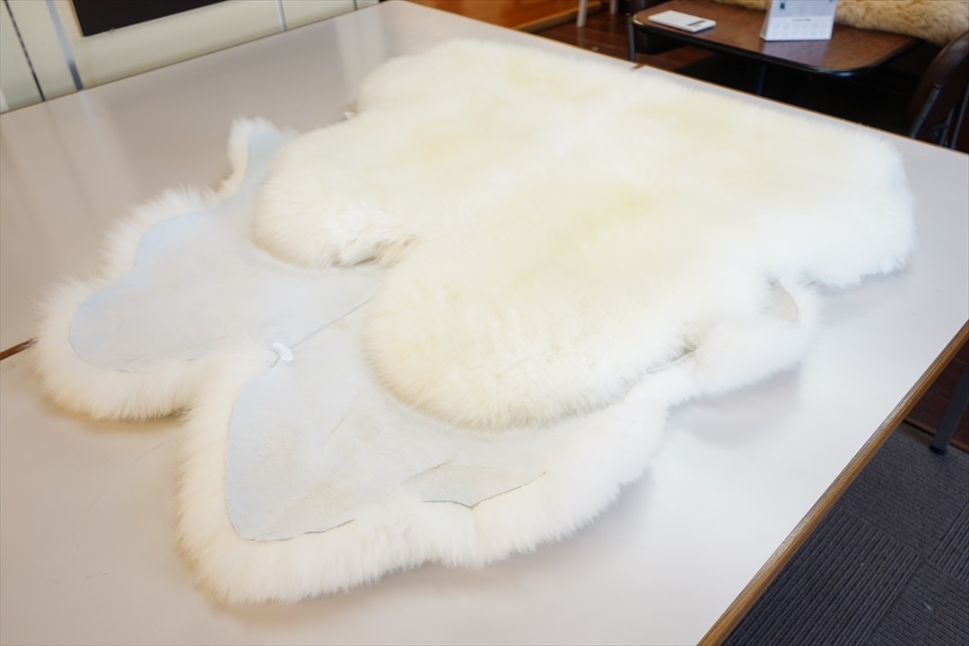 長毛フリースラグ